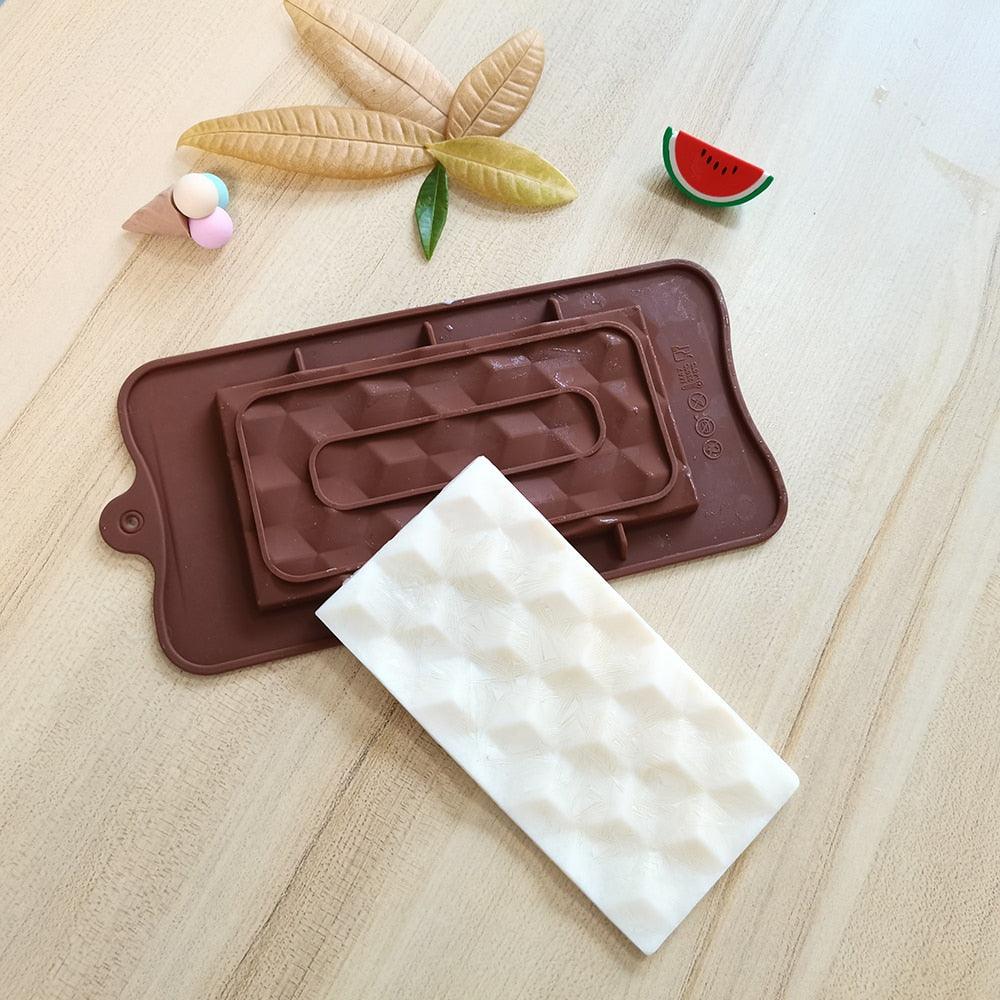 New Silicone Chocolate Mold Triangular Baking Tools Non-Stick Silicone Cake Mould Jelly Candy 3D Molds Kitchen Accessories Break Apart Chocolate Molds Silicone Deep Candy Bar Molds Silicone Shapes