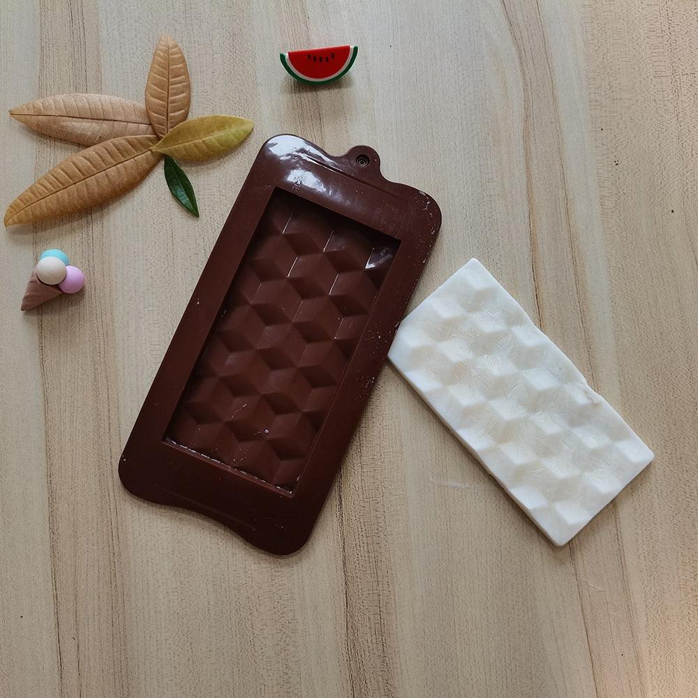 New Silicone Chocolate Mold Triangular Baking Tools Non-Stick Silicone Cake Mould Jelly Candy 3D Molds Kitchen Accessories Break Apart Chocolate Molds Silicone Deep Candy Bar Molds Silicone Shapes