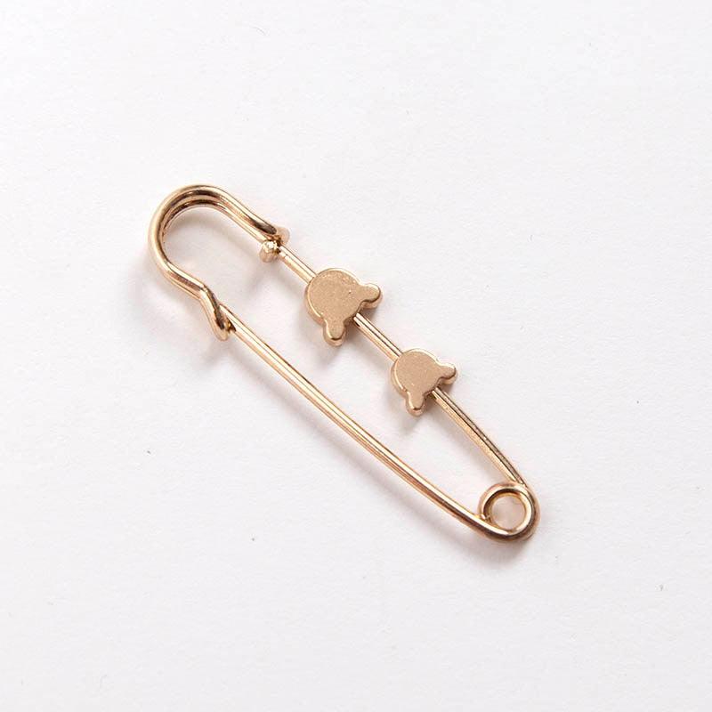 New Simple Trendy Popular Rhinestone Decoration Buckle Lapel Pin Brooches Women Cardigan Coat Sweater Costume Safety Pin Jewelry Brooches and Pins for Women in Multiple Styles Beautiful Safety Pins for Clothing