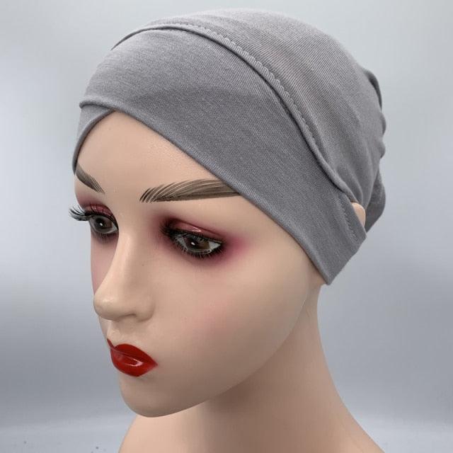 NEW Soft Cotton Hijab Breathable Turban Tie Under Scarf Elegant Ear Hole Stretch Inner Hijabs Lightweight Turban Round Front Under Hijab Caps Female Turban Bonnet