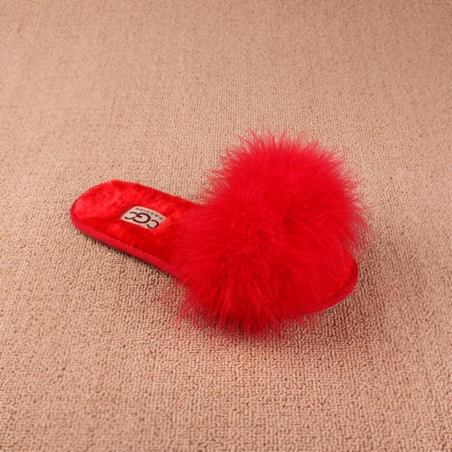 New Spring Summer Autumn Winter Home Cotton Plush Slippers Women Indoor Floor Flat Slide Slippers Comfy Open Toe Slip On House Shoes Sandals Fuzzy Slippers For Women