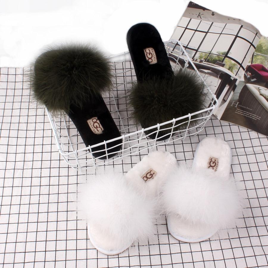 New Spring Summer Autumn Winter Home Cotton Plush Slippers Women Indoor Floor Flat Slide Slippers Comfy Open Toe Slip On House Shoes Sandals Fuzzy Slippers For Women