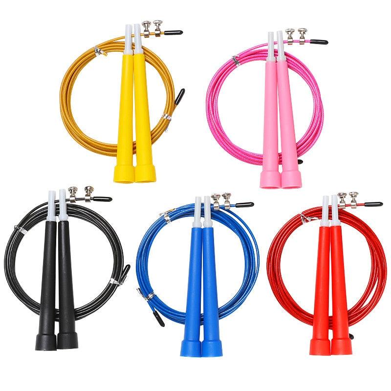 New Steel Wire Skipping Skip Adjustable Jump Rope Fitness Equipment Exercise Workout 3 Meters Speed Plastic Adjustable Jump Rope Great Cardio Skipping Workout For Men Women And Kids Best For Speed Jumping