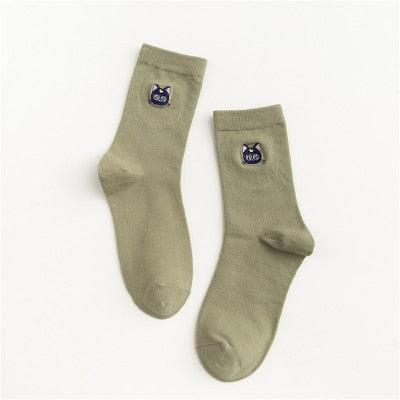 New Style Combed Out Of Pure Cotton Socks Autumn Cute Japanese Harajuku Planet Magic Array Embroidery Long Socks Korean Style Kawaii Girls Socks For Men And Women