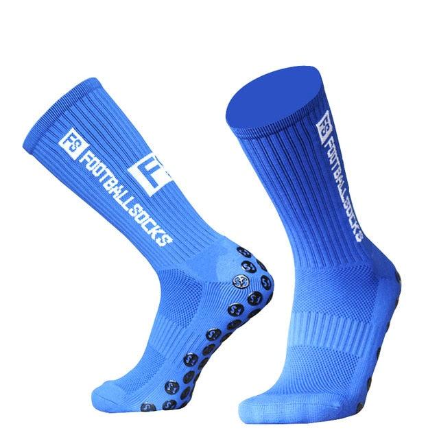 New Style Professional Unisex Cycling Socks Football Socks Round Silicone Suction Cup Grip Anti Slip Soccer Socks Sports Baseball Rugby Socks For Men And Women