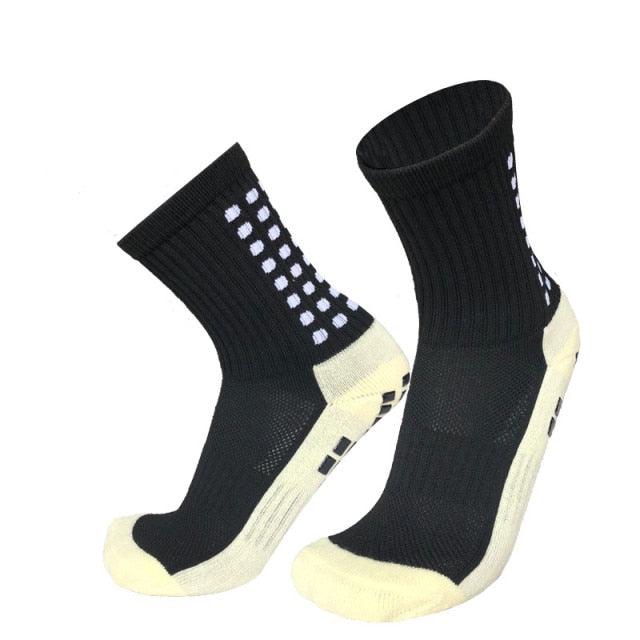 New Style Professional Unisex Cycling Socks Football Socks Round Silicone Suction Cup Grip Anti Slip Soccer Socks Sports Baseball Rugby Socks For Men And Women