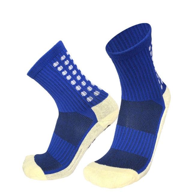 New Style Professional Unisex Cycling Socks Football Socks Round Silicone Suction Cup Grip Anti Slip Soccer Socks Sports Baseball Rugby Socks For Men And Women