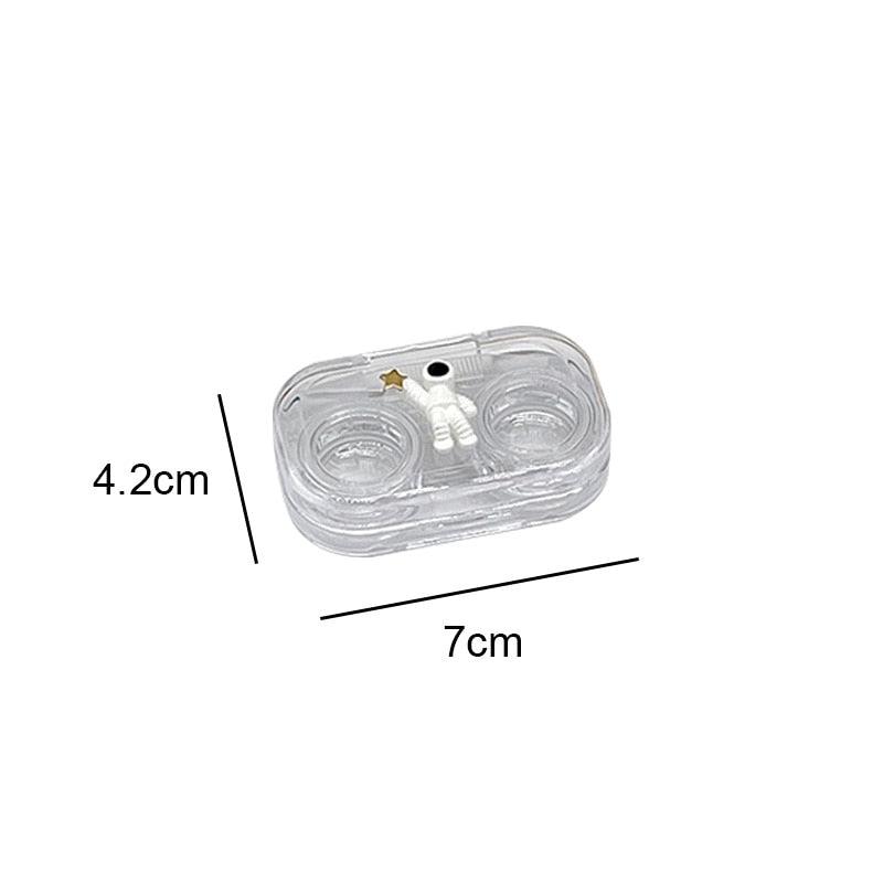 New Style Transparent Suction Stick Container Set Portable Contact Lens Box For Women Travel Contact Lenses Case Contact Box Holder Container Outdoor Mini Contact Lens Storage