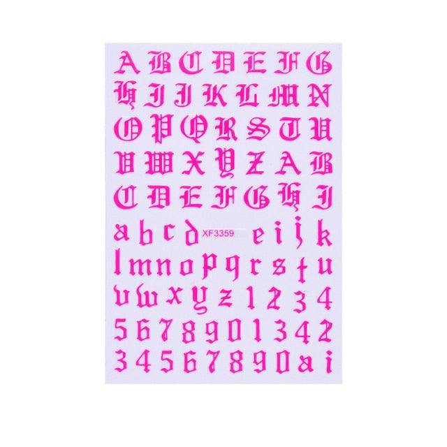 New Super Thin Self-Adhesive Letter 3d Nail Decal Stickers Manicure Nail Art Decoration Accessories Holographic Old English Character Nail Self-Adhesive Sticker English Font Design Manicure Design Water Sliders Decorations Accessories - ALLURELATION - 3d Nail Decal, 554, Adhesive Sticker, Decoration Accessories, Decorations Accessories, Design Manicure, English nail art, Glitter Decals, Manicure, Nail Art, nail decor, nail salon., Nail Stickers, Self-Adhesive, Self-Adhesive nail - Stevvex.com