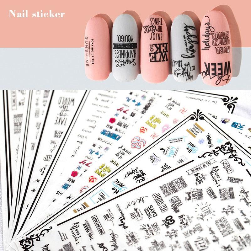 New Super Thin Self-Adhesive Letter 3d Nail Decal Stickers Manicure Nail Art Decoration Accessories Holographic Old English Character Nail Self-Adhesive Sticker English Font Design Manicure Design Water Sliders Decorations Accessories - ALLURELATION - 3d Nail Decal, 554, Adhesive Sticker, Decoration Accessories, Decorations Accessories, Design Manicure, English nail art, Glitter Decals, Manicure, Nail Art, nail decor, nail salon., Nail Stickers, Self-Adhesive, Self-Adhesive nail - Stevvex.com