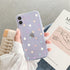 New Transparent Love Heart Phone Case For iPhone 11 12 Pro Max Shockproof Silicone Back Cover Cute Heart Pattern For Women Girls Clear Soft Flexible Durable Slim Hard Back Cases