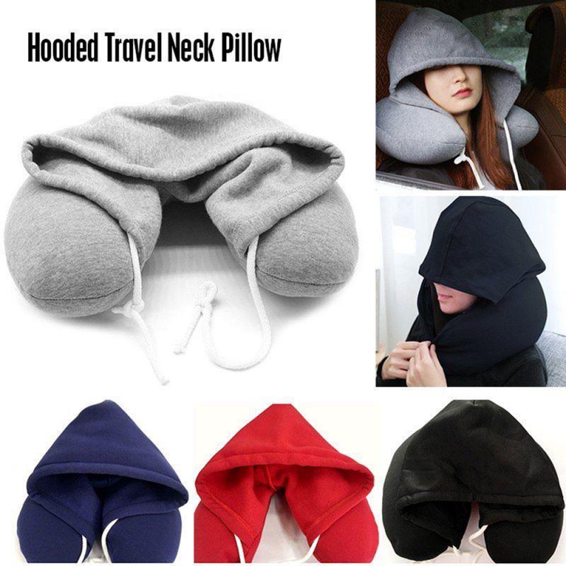 New Travel Hooded U-Shaped Pillow Cushion Car Office Airplane Head Rest Neck Neck Pillow Inflatable Travel Pillow Comfortably Supports The Head Support U-Shaped Luxury Memory Foam Neck Travel Pillow with Hoodie Neck Pillow - ALLURELATION - 552, Airplane Head Rest, Car Pillows, Head Rest, Hooded Cushion, Hooded Pillow Cushion, Hooded U-Shaped, Hooded U-Shaped Cushion, Hooded U-Shaped Pillow, Hooded U-Shaped Pillow Cushion, Travel Pillows, U-Shaped Pillow Cushion - Stevvex.com