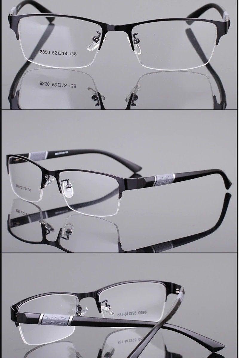 Lightweight Alloy Semi-Rimless New Design Reading Glasses For  Men And Women With  High Quality Half Frame  Men Reading Glasses  For Men New Retro Eyewear