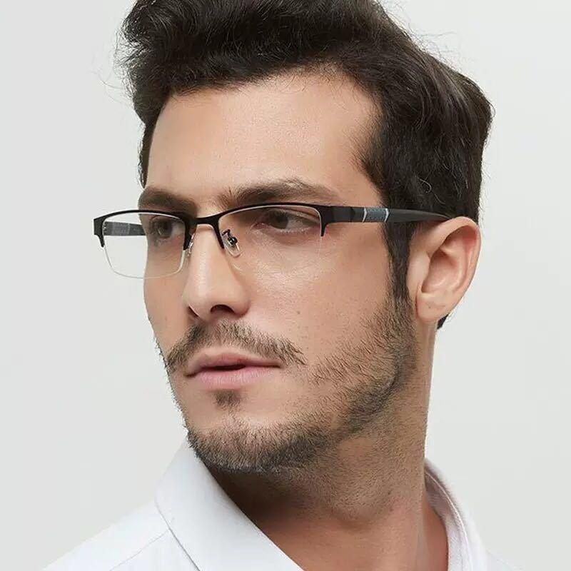 Lightweight Alloy Semi-Rimless New Design Reading Glasses For  Men And Women With  High Quality Half Frame  Men Reading Glasses  For Men New Retro Eyewear