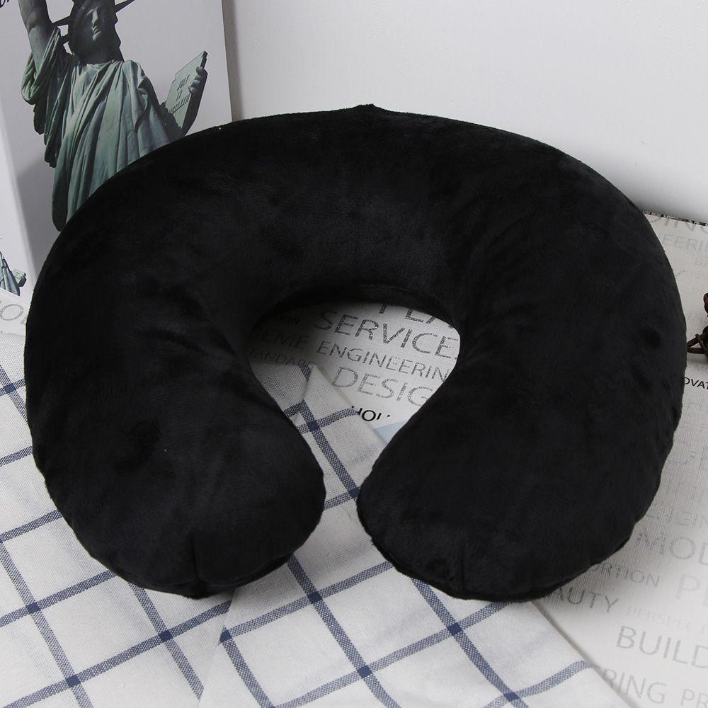 New U-shape Inflatable Neck Cushion Air Adjustable and Inflatable Neck Pillow Inflatable Travel Neck Pillow Air Pump Comfortable U-Shape Headrest Support Travel Pillow Office Airplane Driving Nap Support Head Rest Health Care Decoration