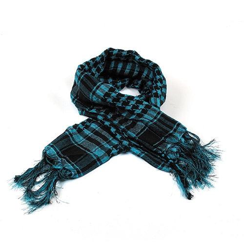 New Unisex Scarf Lightweight Plaid Tassel Arab Desert Shemagh Keffiyeh Scarf Wrap Pashmina Plaid Pattern Large Warm Keeper Military Shemagh Army Desert Keffiyeh Arab Scarf Shawl Neck Cover Head Wrap Scarf Military Shemagh Tactical Desert Keffiyeh