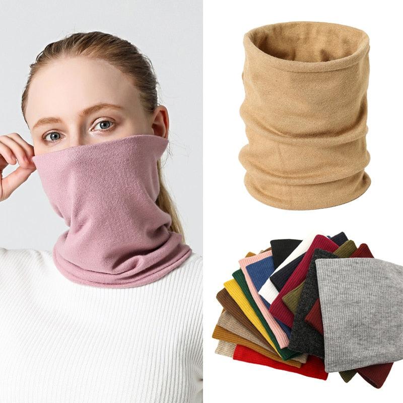 New Unisex Solid Ring Scarf Luxury Neckerchief Children's Outdoor Ski Face Mask Winter Warm Snood Cotton Men Women Echarpe Outdoor Seamless Face Mask Tube Bandana Homotropy for Dust Fishing Yoga Motorcycling Festivals Sports