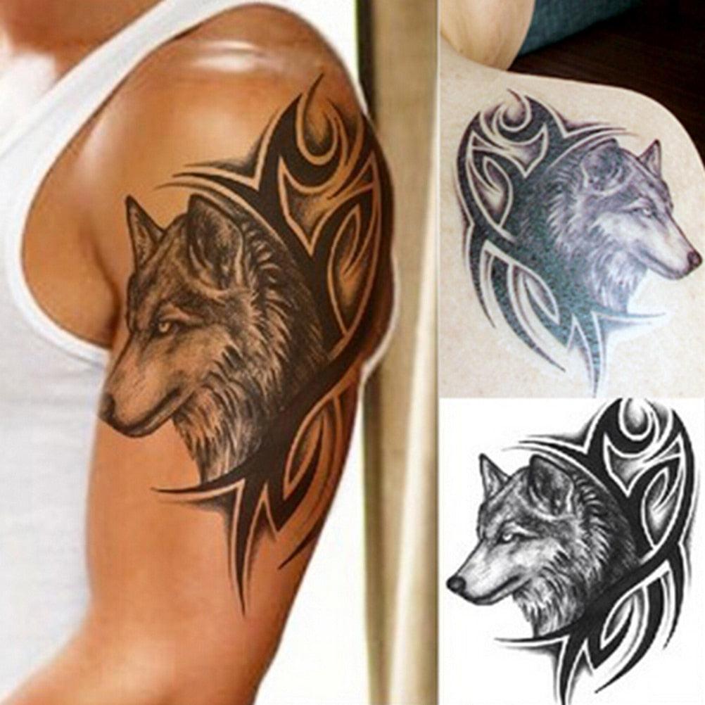 New Waterproof Temporary Wolf Sticker Tattoo Mens Modern Tattoo Realistic Design - STEVVEX Beauty - 103, 3D Tattoo, Animal Tattoo, Arm Tattoo, Back Tattoo, Beauty, Big Tattoo, Black Tattoos, Body Tattoo, Boys Tattoo, Fashion Tattoo, Fox Tattoo, Girls Tattoo, Leg Tattoo, Luxury Tattoo, Men Tattoo, Mens Tattoo, Modern Tattoo, Realistic Tattoo, Sketch Tattoo, Stylish Tattoo, Tattoo, Waterproof Tattoo, Women Tattoo, Womens Tattoo - Stevvex.com