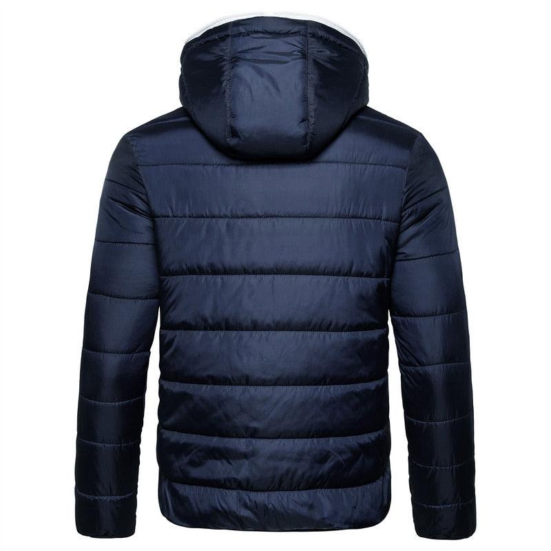 New Waterproof Winter Jacket Men Hooded Warm Autumn Jacket Windproof Hooded  Men Blue Comfortable Men's Jackets Lightweight Hiking Jackets For Ski Winter Coat