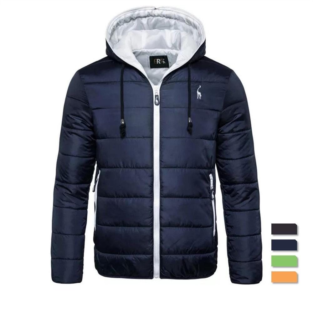 New Waterproof Winter Jacket Men Hooded Warm Autumn Jacket Windproof Hooded  Men Blue Comfortable Men's Jackets Lightweight Hiking Jackets For Ski Winter Coat