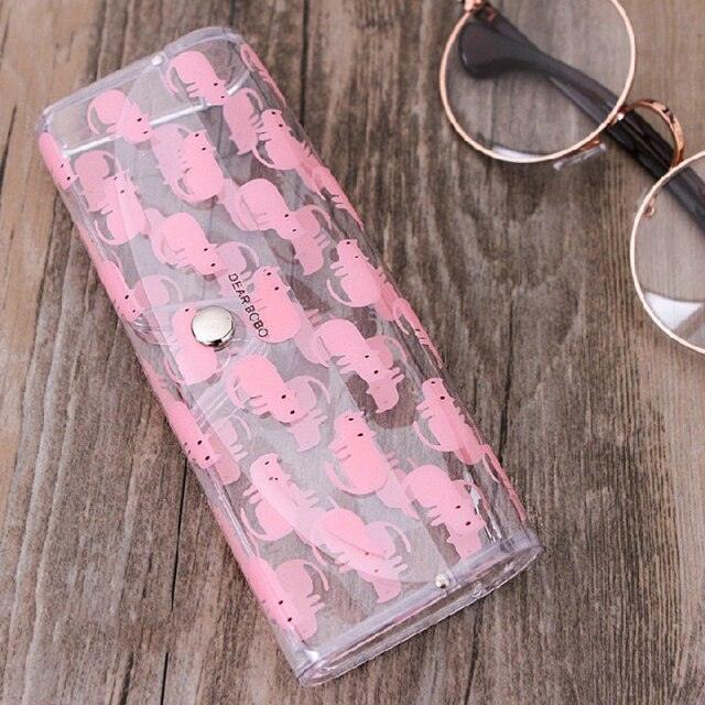 New Women Leather Cute Eye Glasses Case Storage Protection Sunglass Box Portable Eyewear Pouch Sunglasses Case Holder Eyeglasses Portable Glasses Pouch With Hook Strap For Handbag Purse Women Girls