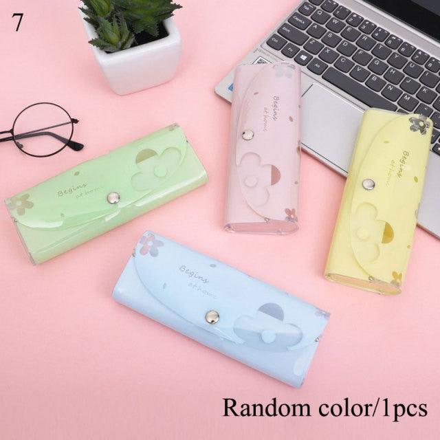 New Women Leather Cute Eye Glasses Case Storage Protection Sunglass Box Portable Eyewear Pouch Sunglasses Case Holder Eyeglasses Portable Glasses Pouch With Hook Strap For Handbag Purse Women Girls