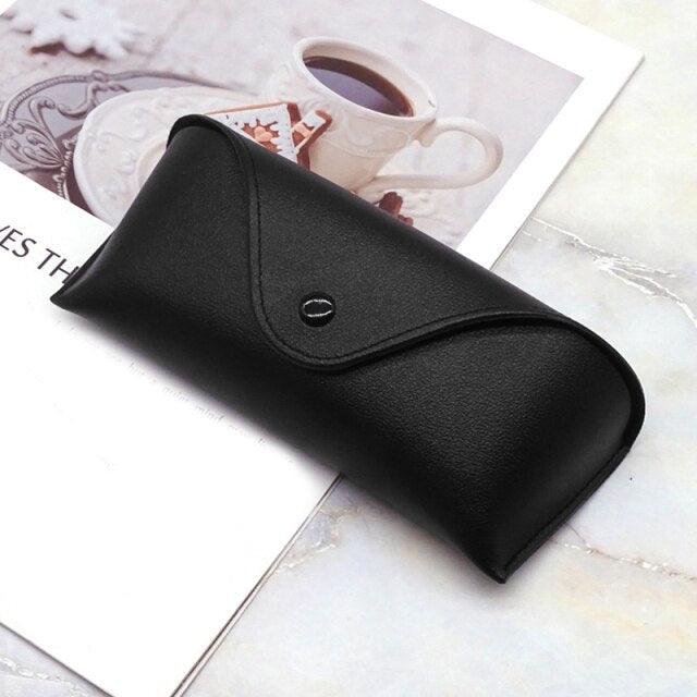 New Women Leather Cute Eye Glasses Case Storage Protection Sunglass Box Portable Eyewear Pouch Sunglasses Case Holder Eyeglasses Portable Glasses Pouch With Hook Strap For Handbag Purse Women Girls