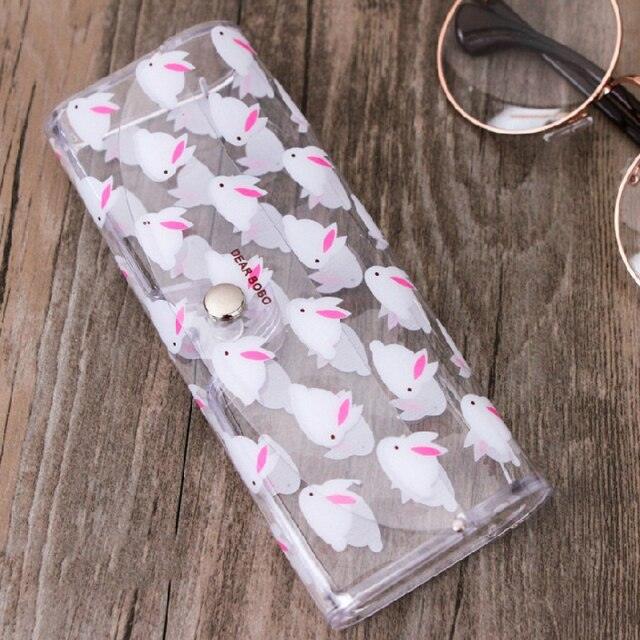 New Women Leather Cute Eye Glasses Case Storage Protection Sunglass Box Portable Eyewear Pouch Sunglasses Case Holder Eyeglasses Portable Glasses Pouch With Hook Strap For Handbag Purse Women Girls