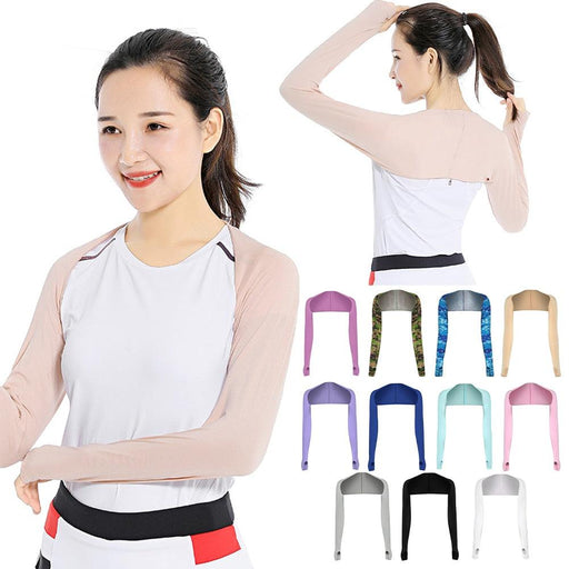 New Women Long Arm Cover Golf Shawl Sleeves Sun Protection Cooling Shawl Arm Sleeve For Female Sleeves Summer UV Protection Clothing For Outdoor Arm Sleeve For Workout And Sport