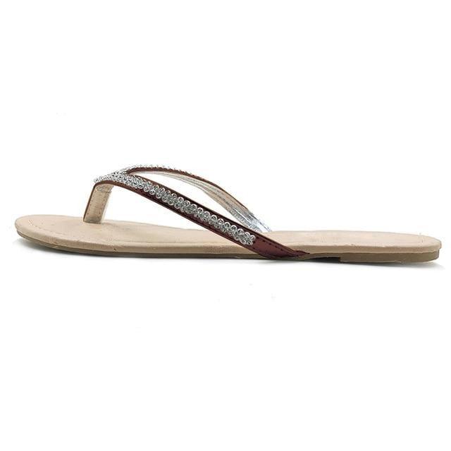 New Women Sandals Fashion Flip Flops Summer Style Flats Solid Slippers Sandal Flat Comfortable Non-slip Thong Sandals With Fashion Leather Straps For Outdoor Summer Beach