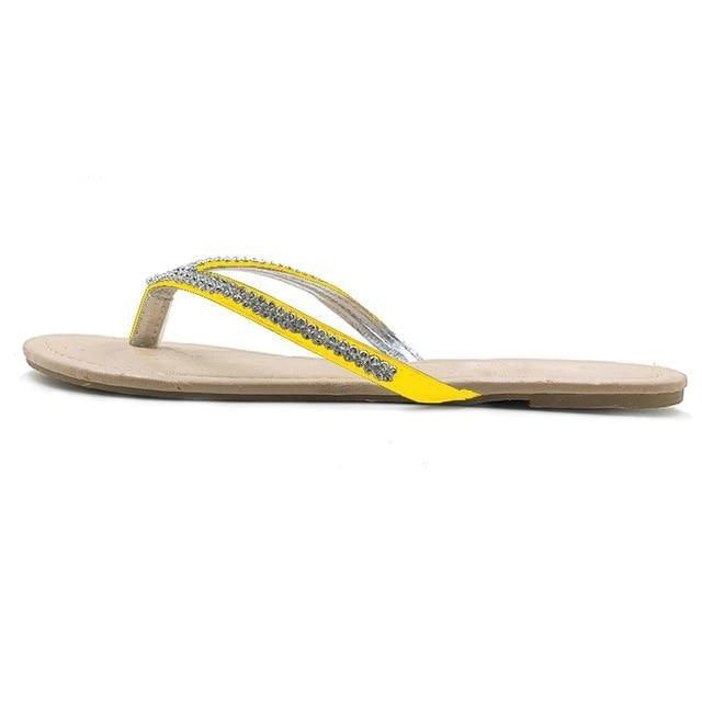 New Women Sandals Fashion Flip Flops Summer Style Flats Solid Slippers Sandal Flat Comfortable Non-slip Thong Sandals With Fashion Leather Straps For Outdoor Summer Beach