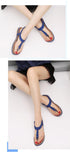 New Women Sandals Flat Heel Summer Casual Flip Flops Single Ladies Shoes Woman Soft Sole Slippers Summer Casual Flat Ankle T-Strap Thong Elastic Comfortable Flip Flops Beach Shoes Sandal