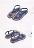 New Women Sandals Flat Heel Summer Casual Flip Flops Single Ladies Shoes Woman Soft Sole Slippers Summer Casual Flat Ankle T-Strap Thong Elastic Comfortable Flip Flops Beach Shoes Sandal