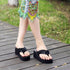 New Women Solid Slides Sandals Thickness Sequin Shoes Slippers Beach Shoes House Non-Slip Slippers Thick Sequin Sandals For Indoor Outdoor Breathable Shoes