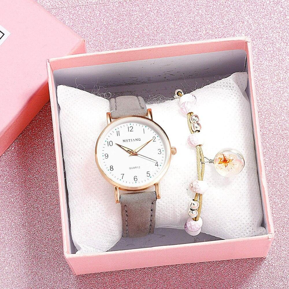 New Women Watch Fashion Casual Leather Belt Watches Simple Small Dial Quartz Dress Wristwatch Quartz Analog Wrist Watches For Women With Second Hand Luminous Hands Women Leather Watch