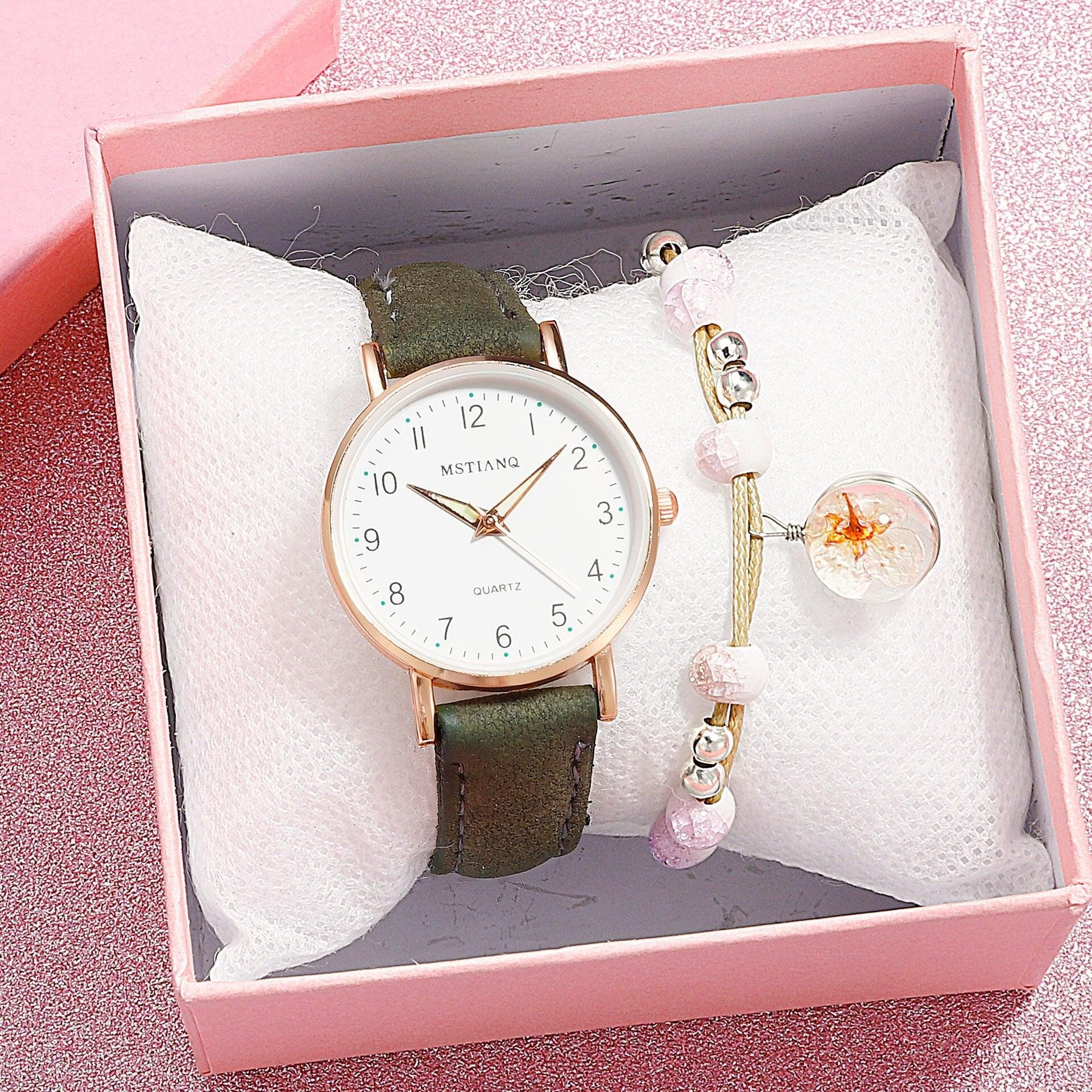 New Women Watch Fashion Casual Leather Belt Watches Simple Small Dial Quartz Dress Wristwatch Quartz Analog Wrist Watches For Women With Second Hand Luminous Hands Women Leather Watch