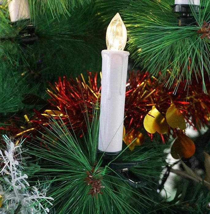 New Year Christmas LED Candles Taper Candles Flickering With Remote Timer Battery Operated Waterproof Christmas Tree Candles, Warm White Window Candles Lights Flameless Remote Control Candles For Home Dinner Party Christmas Tree Decoration Lamp