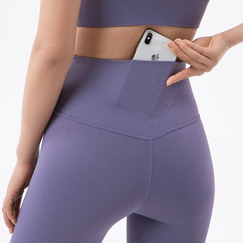 New Yoga Pants Women Leggings Fitness Girl Soft Pants Tight High Waist Women's Sports Pants Yoga Pants Leggings Workout Pants With Pocket Stretchable Sports Fitness Running Pants For Women & Girls