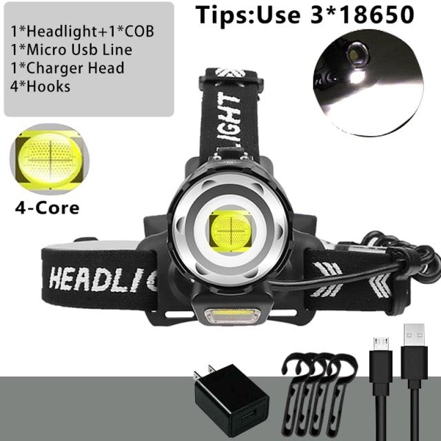 Newest Waterproof XHP199 16-Core Super Bright Powerful Lantern Headlamp XHP110 LED USB Flashlight XHP50 Headlight Rechargeable 18650 Zoom Torch Light - STEVVEX Lamp - 200, Flashlight, Gadget, Headlamp, Headlight, Headtorch, lamp, Rechargeable, Rechargeable Flashlight, Rechargeable Headlamp, Rechargeable Headtorch, Super Bright Lamp, Torchlight, Waterproof, Waterproof Headlamp, Waterproof Headlight - Stevvex.com