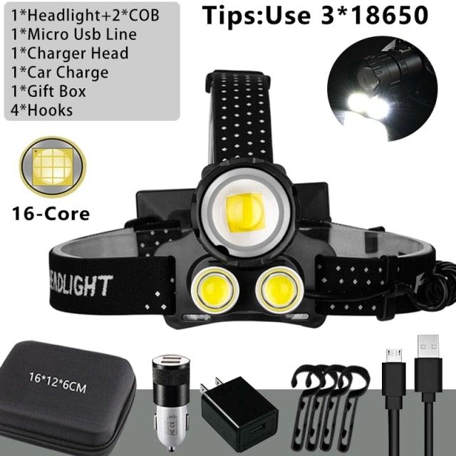 Newest Waterproof XHP199 16-Core Super Bright Powerful Lantern Headlamp XHP110 LED USB Flashlight XHP50 Headlight Rechargeable 18650 Zoom Torch Light - STEVVEX Lamp - 200, Flashlight, Gadget, Headlamp, Headlight, Headtorch, lamp, Rechargeable, Rechargeable Flashlight, Rechargeable Headlamp, Rechargeable Headtorch, Super Bright Lamp, Torchlight, Waterproof, Waterproof Headlamp, Waterproof Headlight - Stevvex.com