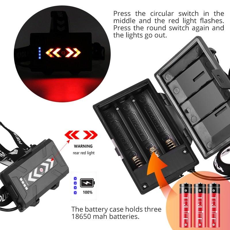 Newest Waterproof XHP199 16-Core Super Bright Powerful Lantern Headlamp XHP110 LED USB Flashlight XHP50 Headlight Rechargeable 18650 Zoom Torch Light - STEVVEX Lamp - 200, Flashlight, Gadget, Headlamp, Headlight, Headtorch, lamp, Rechargeable, Rechargeable Flashlight, Rechargeable Headlamp, Rechargeable Headtorch, Super Bright Lamp, Torchlight, Waterproof, Waterproof Headlamp, Waterproof Headlight - Stevvex.com