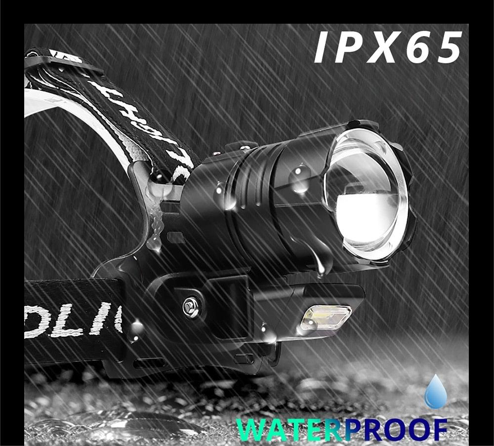 Newest Waterproof XHP199 16-Core Super Bright Powerful Lantern Headlamp XHP110 LED USB Flashlight XHP50 Headlight Rechargeable 18650 Zoom Torch Light - STEVVEX Lamp - 200, Flashlight, Gadget, Headlamp, Headlight, Headtorch, lamp, Rechargeable, Rechargeable Flashlight, Rechargeable Headlamp, Rechargeable Headtorch, Super Bright Lamp, Torchlight, Waterproof, Waterproof Headlamp, Waterproof Headlight - Stevvex.com