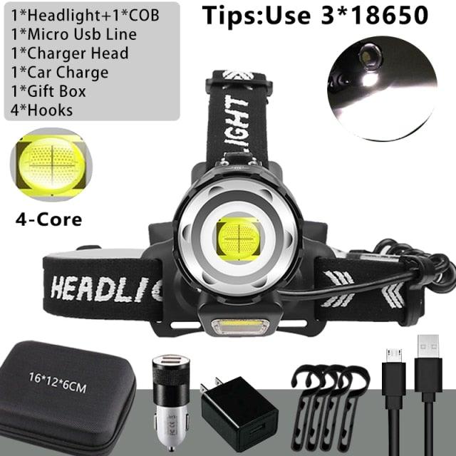 Newest Waterproof XHP199 16-Core Super Bright Powerful Lantern Headlamp XHP110 LED USB Flashlight XHP50 Headlight Rechargeable 18650 Zoom Torch Light - STEVVEX Lamp - 200, Flashlight, Gadget, Headlamp, Headlight, Headtorch, lamp, Rechargeable, Rechargeable Flashlight, Rechargeable Headlamp, Rechargeable Headtorch, Super Bright Lamp, Torchlight, Waterproof, Waterproof Headlamp, Waterproof Headlight - Stevvex.com