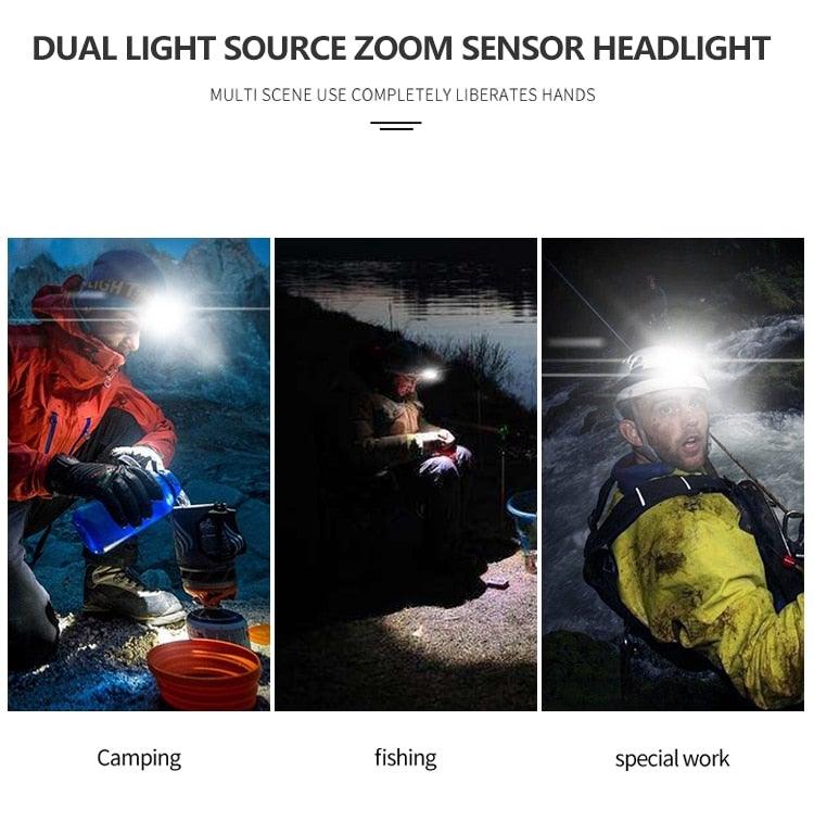 Newest Waterproof XHP199 16-Core Super Bright Powerful Lantern Headlamp XHP110 LED USB Flashlight XHP50 Headlight Rechargeable 18650 Zoom Torch Light - STEVVEX Lamp - 200, Flashlight, Gadget, Headlamp, Headlight, Headtorch, lamp, Rechargeable, Rechargeable Flashlight, Rechargeable Headlamp, Rechargeable Headtorch, Super Bright Lamp, Torchlight, Waterproof, Waterproof Headlamp, Waterproof Headlight - Stevvex.com