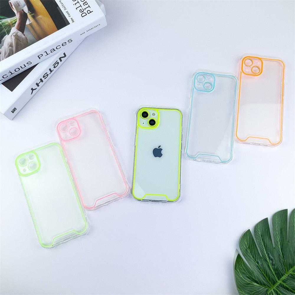 Night Light Luminous Silicone Phone Case For iPhone 14 13 12 11 Pro Max XR X XS 14 Plus Shockproof Clear Fluorescent Soft Cover Shockproof Bumper Phone Case with Camera Protection Cover for iPhone