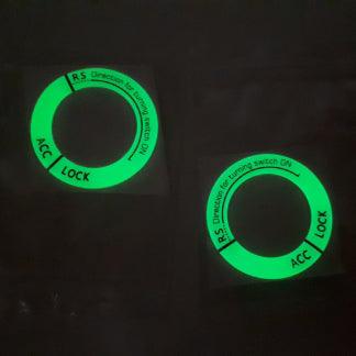 Night Luminous Car Ignition Start Stop Button Fluorescent Circle Luminous Ring Cover Start Stop Button Luminous  Start Stop Button Ring Cover Trim Universal Ignition Key Ring Stickers Auto Motorcycle 3D Decals Decoration Fluorescent Circle  Auto Interior