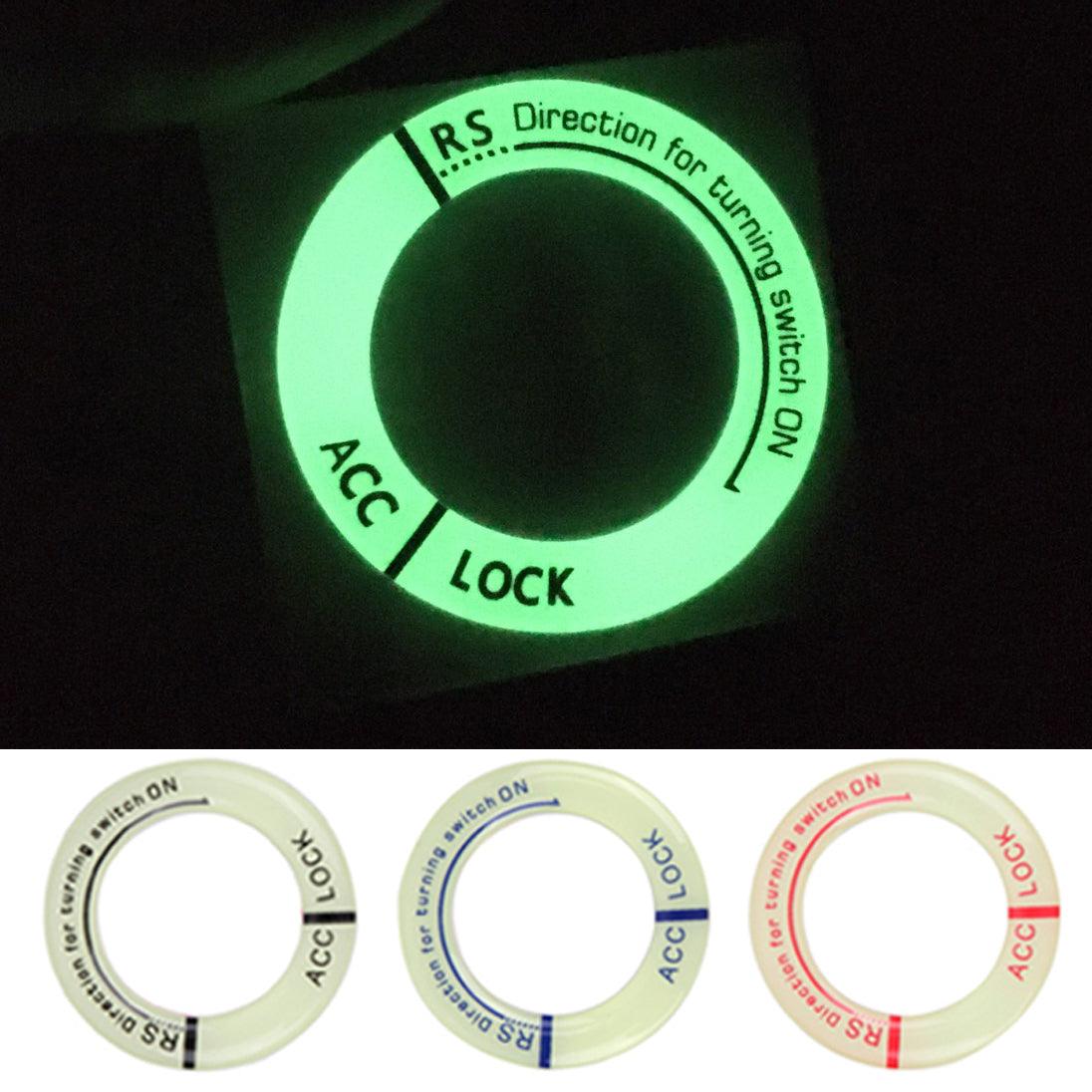 Night Luminous Car Ignition Start Stop Button Fluorescent Circle Luminous Ring Cover Start Stop Button Luminous  Start Stop Button Ring Cover Trim Universal Ignition Key Ring Stickers Auto Motorcycle 3D Decals Decoration Fluorescent Circle  Auto Interior