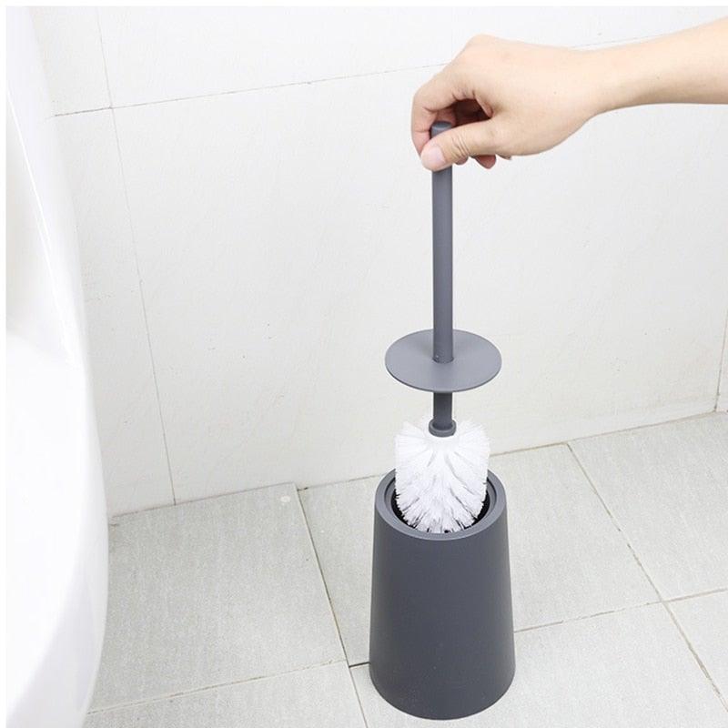 Nordic Ceramic Toilet Brush Bathroom Accessories Set With Non Slip Long Handle And Flexible Bristle Toilet Brush Stainless Steel Long Handle Toilet Bowl Brush For Bathroom Toilet-Ergonomic Elegant Durable