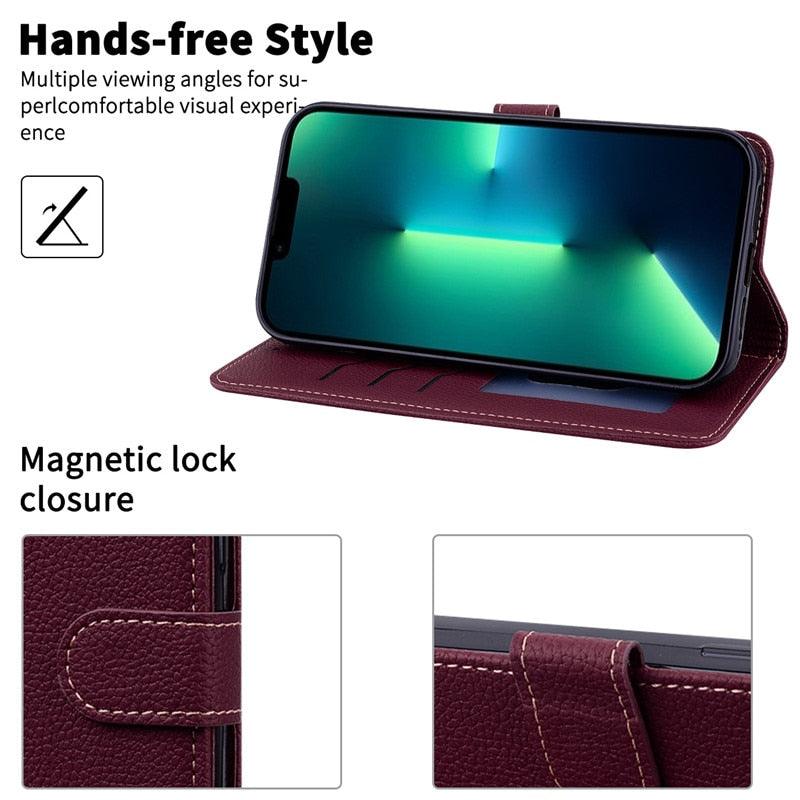 Note 11 Case For Xiaomi Redmi Note 11 11S Case Leather Wallet Flip Case For Redmi Note 11 Pro Phone Cases Note 11S Cover High Quality Flip Leather Wallet Case