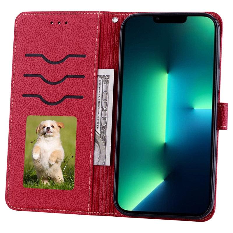 Note 11 Case For Xiaomi Redmi Note 11 11S Case Leather Wallet Flip Case For Redmi Note 11 Pro Phone Cases Note 11S Cover High Quality Flip Leather Wallet Case